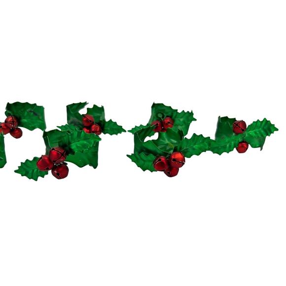 Dept. 56 Holly Bell Napkin Rings Set Of 9 Metallic Shine Classy - Picture 3 of 4